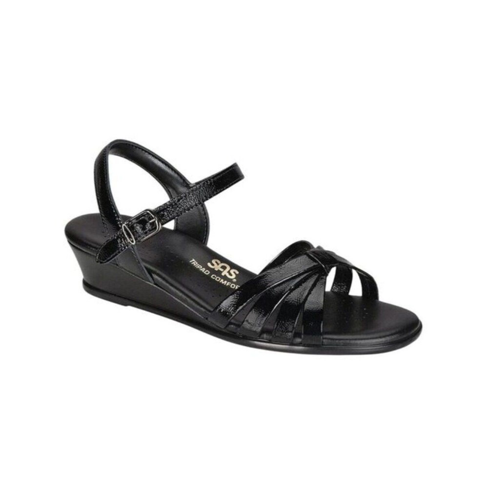 SAS Leather Black Strappy Dress Shoe Size 8  8S
